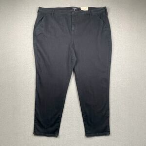 NYDJ Jeans Plus Size 26W Black Lightweight Denim Relaxed Tapered Stretch Loose